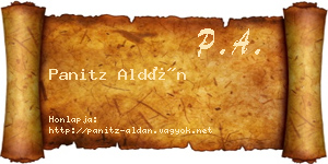 Panitz Aldán névjegykártya